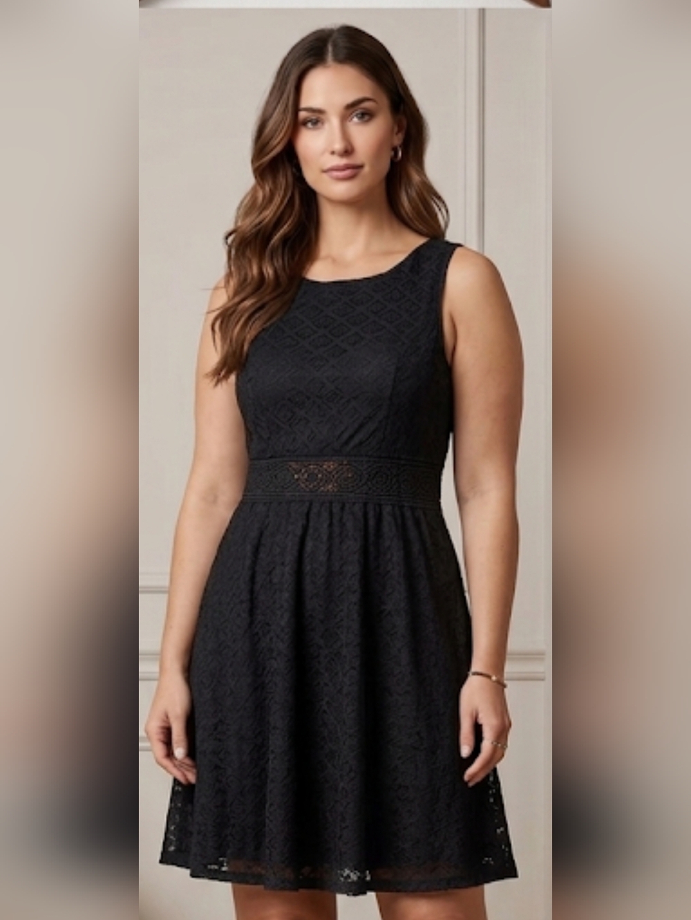 American Rag Elegant Black Sleeveless Midi Dress